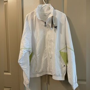 White Diadora full zip, Size M